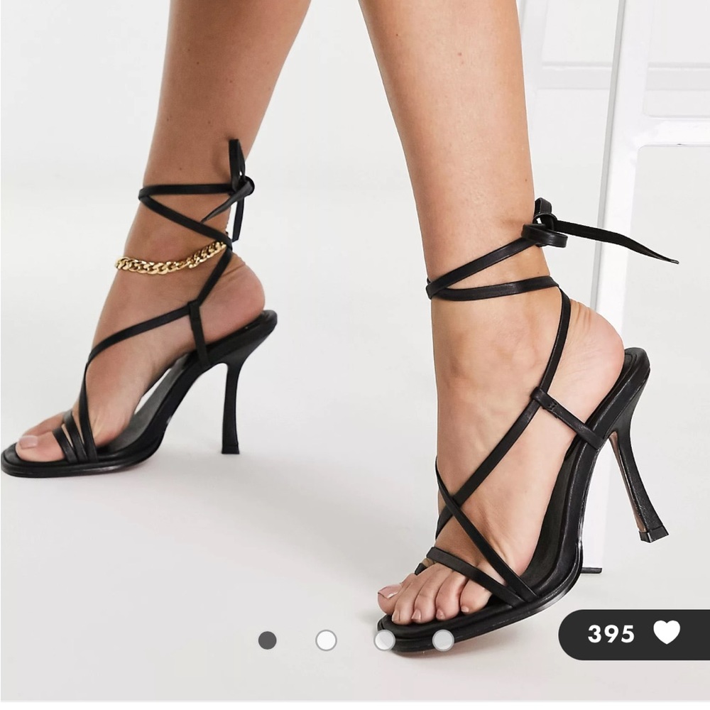 ASOS black strappy heels. Never Worn!